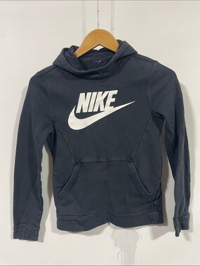 Nike Black Pullover Hoodie with White Logo